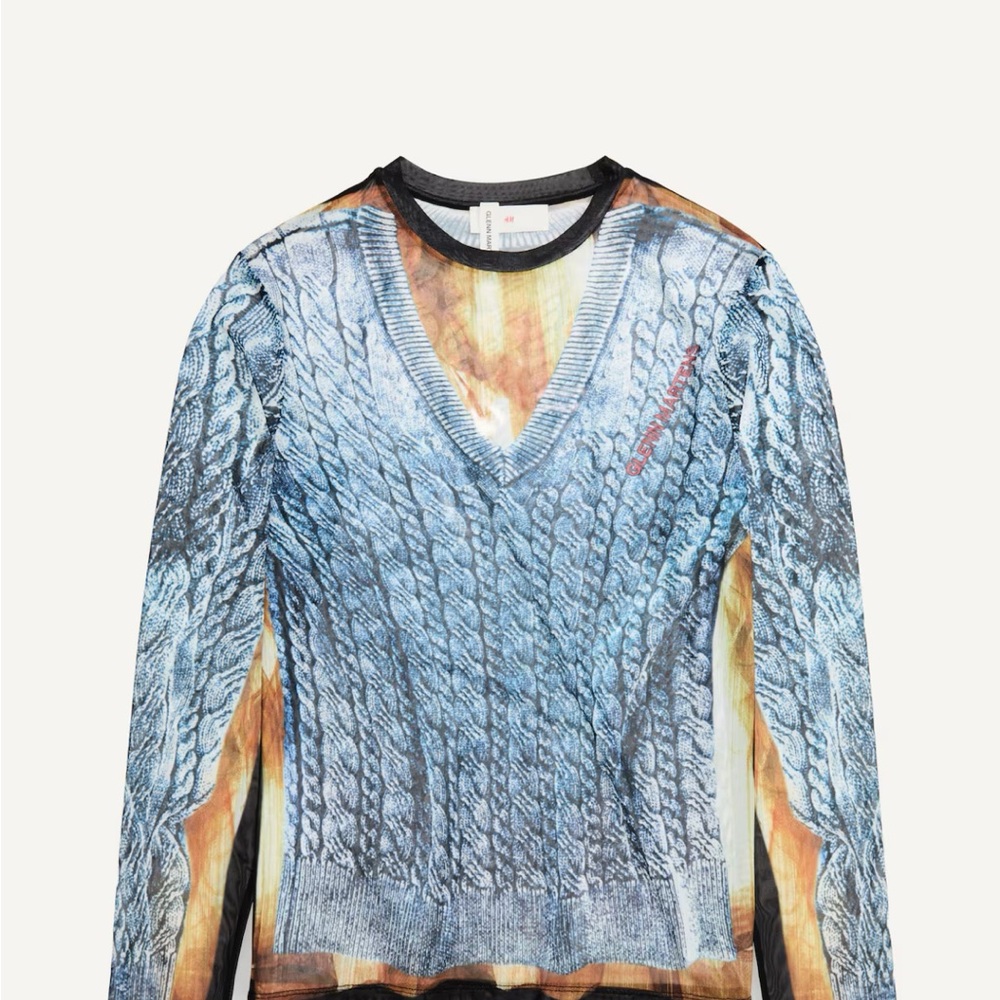H&M x Glenn Martens Printed Mesh Shirt